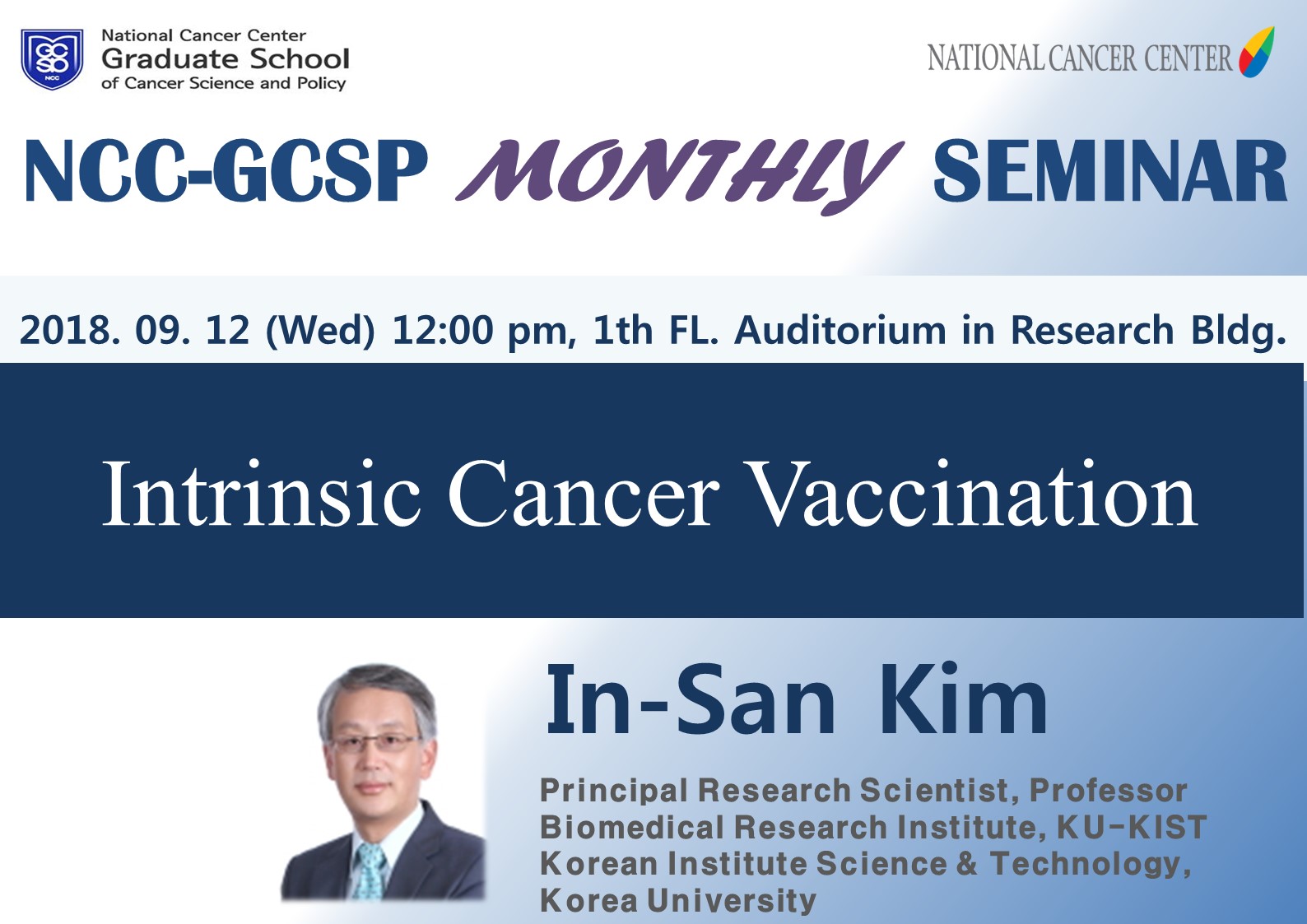 NCC-GCSP Monthly Seminar poster